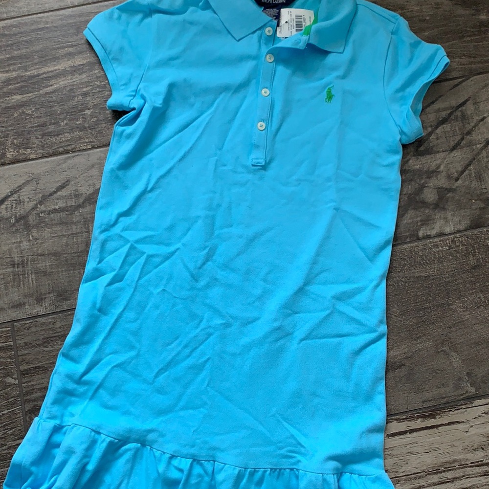NWT Ralph Lauren Polo pique Shirt Dress Neptune XL